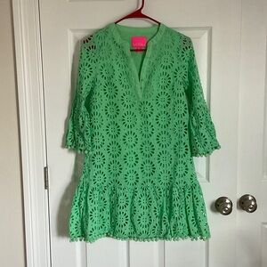 Green Eyelet Dress